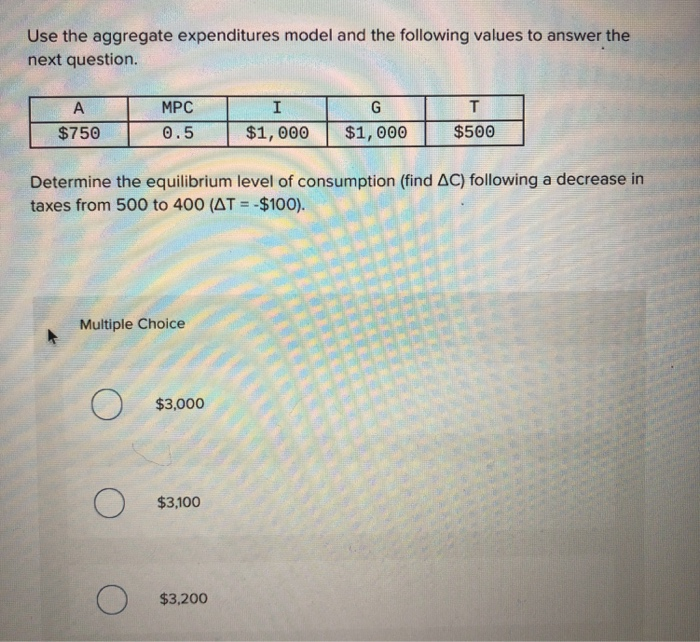 Solved Use The Aggregate Expenditures Model And The | Chegg.com