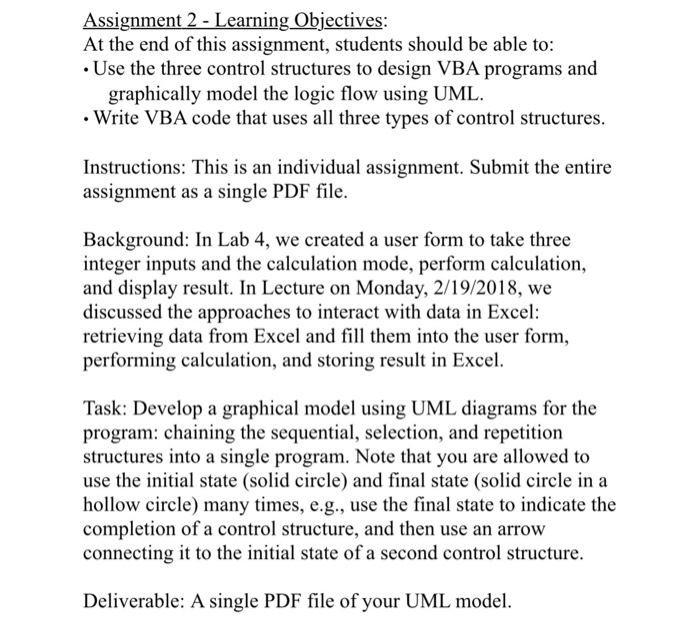 Solved Assignment 2- Learning Objectives: At the end of this | Chegg.com
