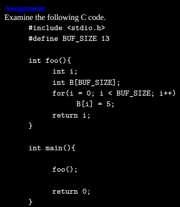 Assignment Examine the following C code. #include | Chegg.com