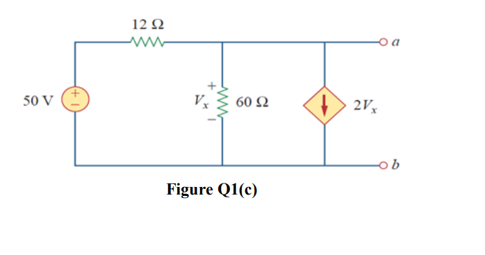 Solved Referring to Figure Q1(c), solve the Norton | Chegg.com