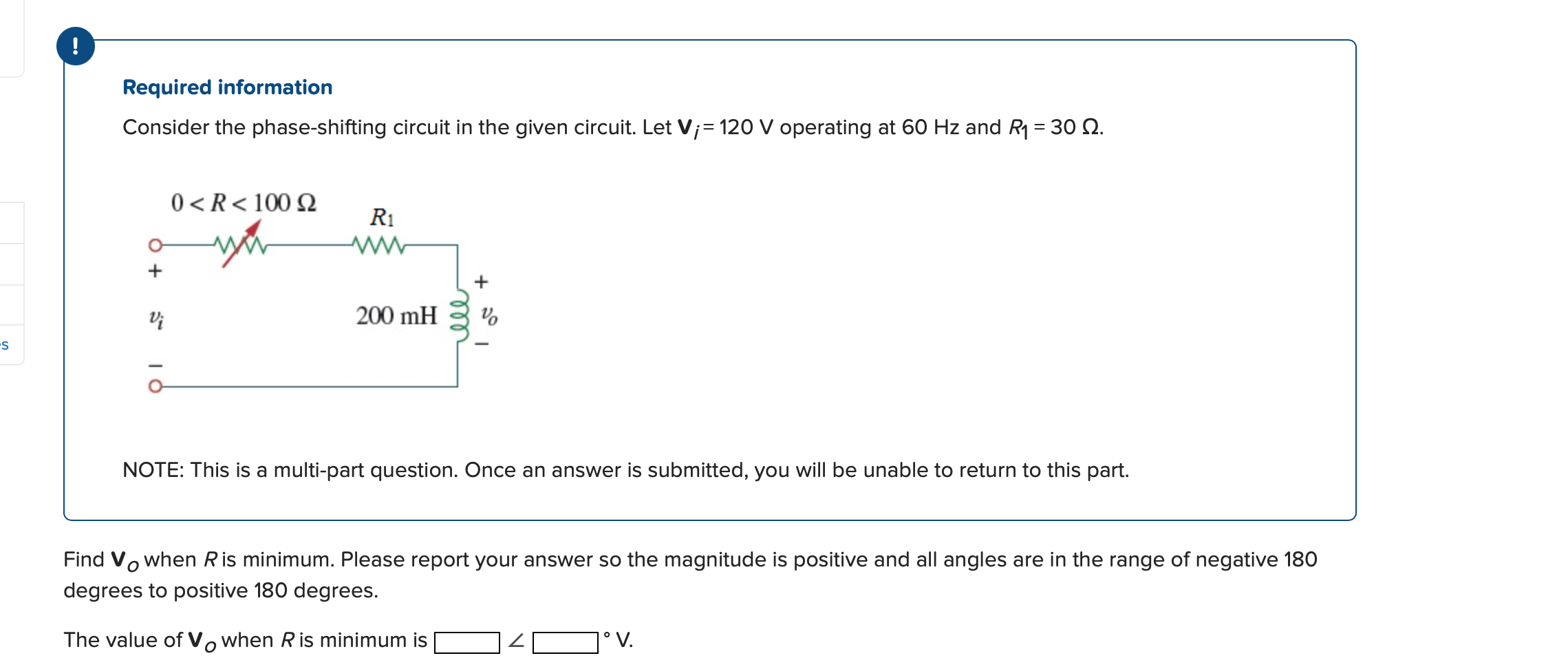 Solved Required information Consider the phase-shifting | Chegg.com