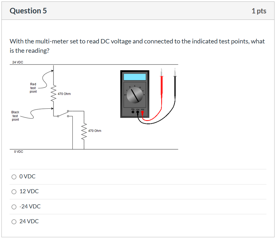 Solved Question 7 1 pts The push button, which only makes | Chegg.com