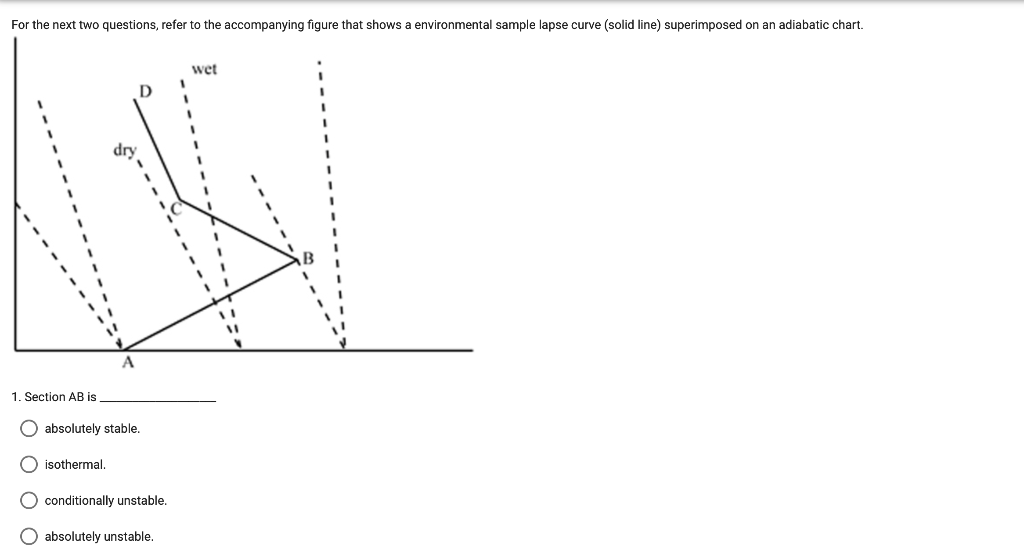 Solved 1. Section AB is absolutely stable. isothermal.