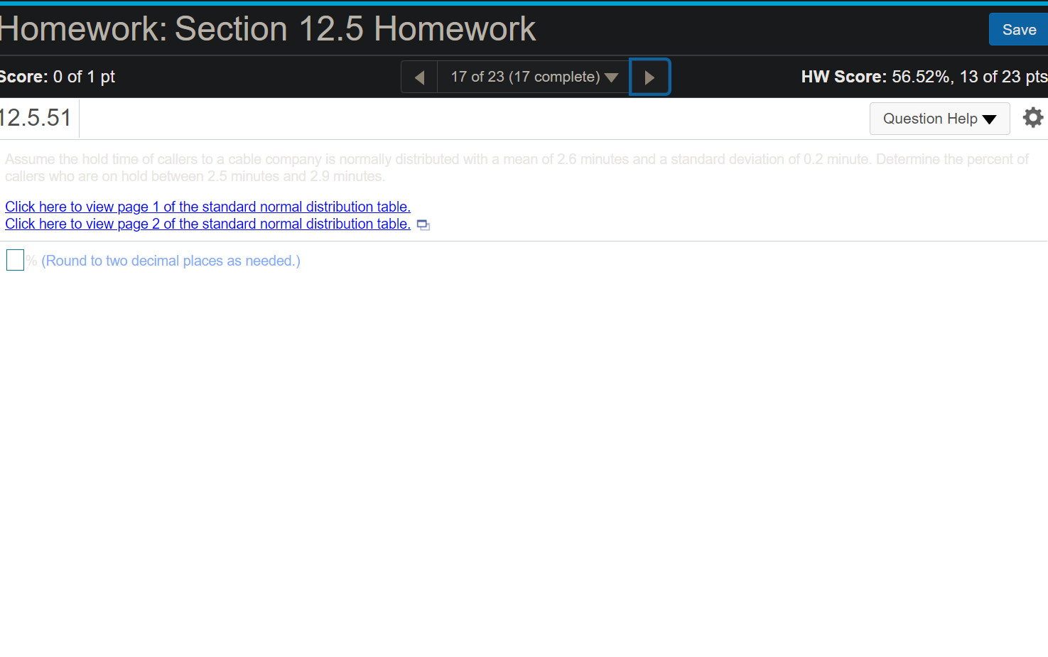 Solved Homework: Section 12.5 Homework Save Score: 0 of 1 pt | Chegg.com
