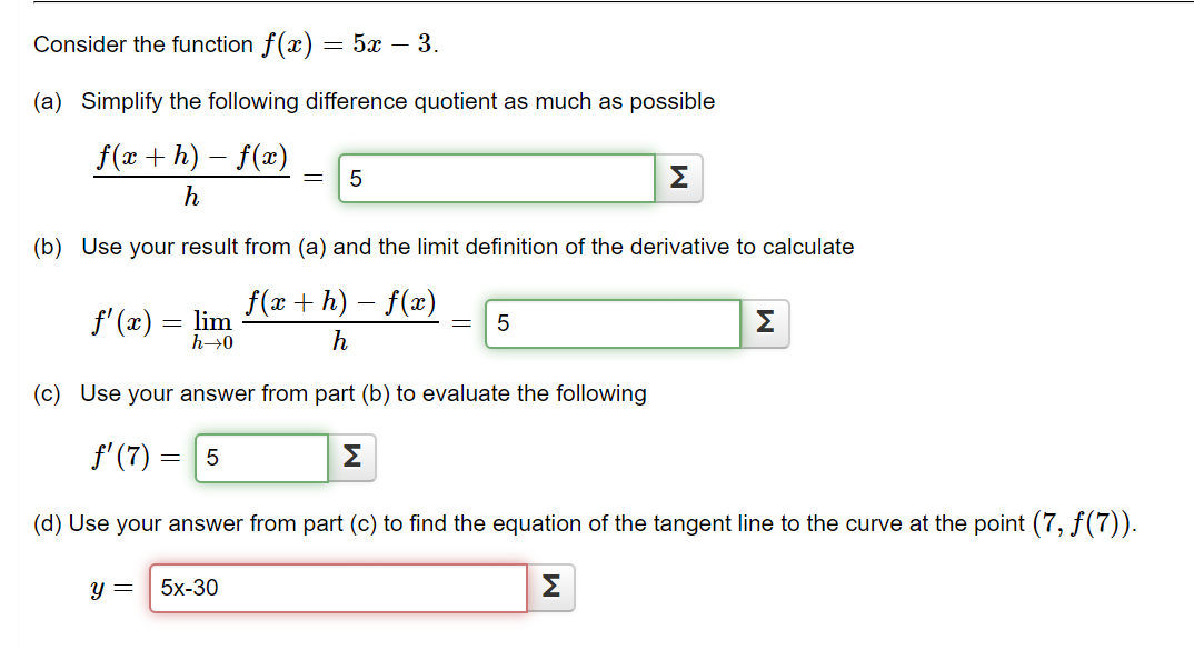 Consider The Function F X 5x 3 A Simplify The Chegg Com
