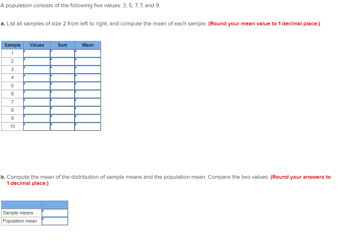 Solved A Population Consists Of The Following Five Values: | Chegg.com