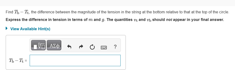 Solved Find Tb−Tt, the difference between the magnitude of | Chegg.com