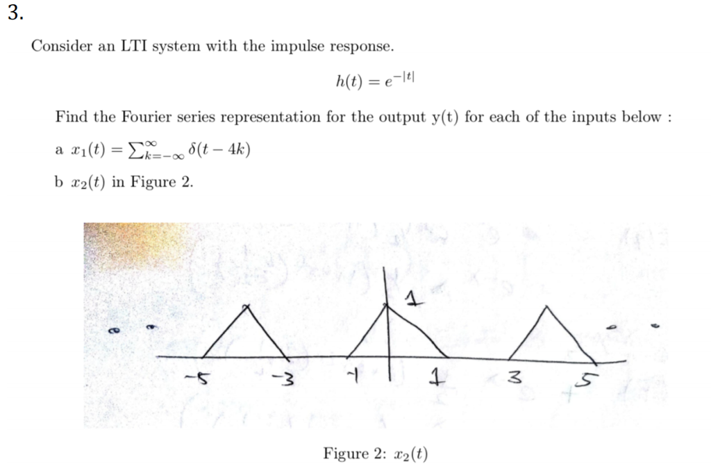 Solved 3. Consider an LTI system with the impulse response | Chegg.com