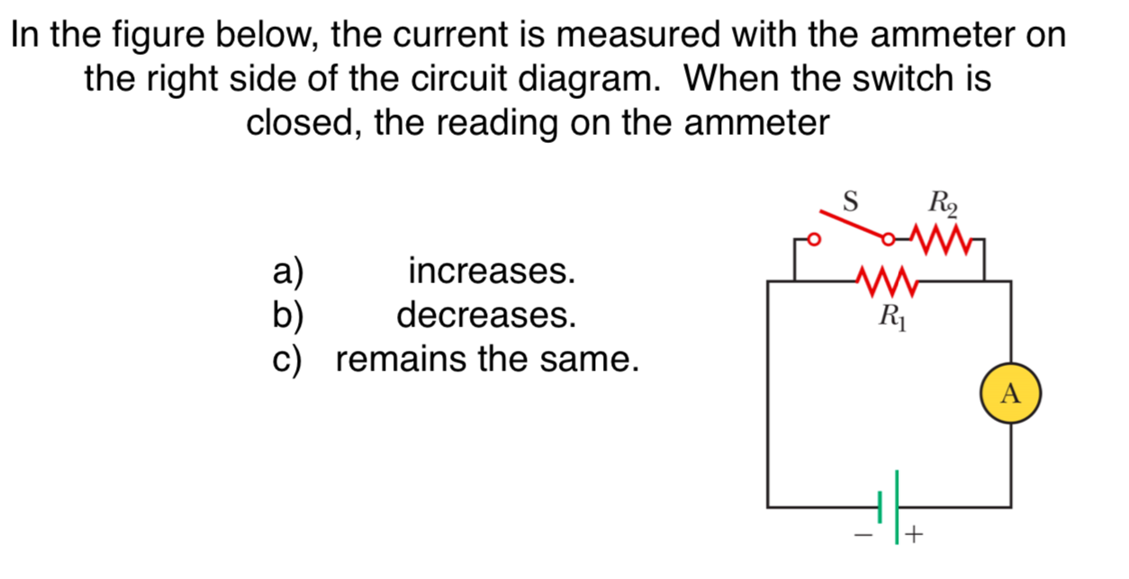 Solved In the figure below, the current is measured with the