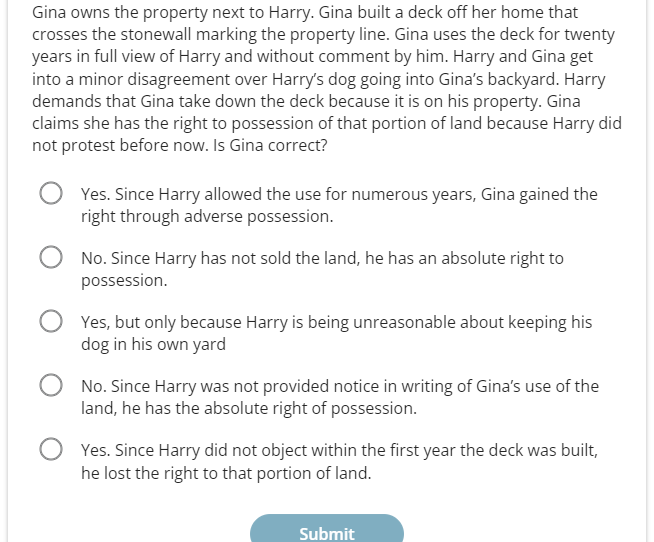 solved-gina-owns-the-property-next-to-harry-gina-built-a-chegg