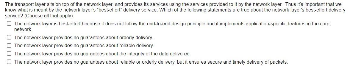 solved-the-transport-layer-sits-on-top-of-the-network-layer-chegg