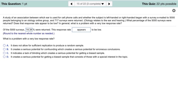 Solved This Question: 1 pt 15 of 22 (3 complete) This Quiz: | Chegg.com ...