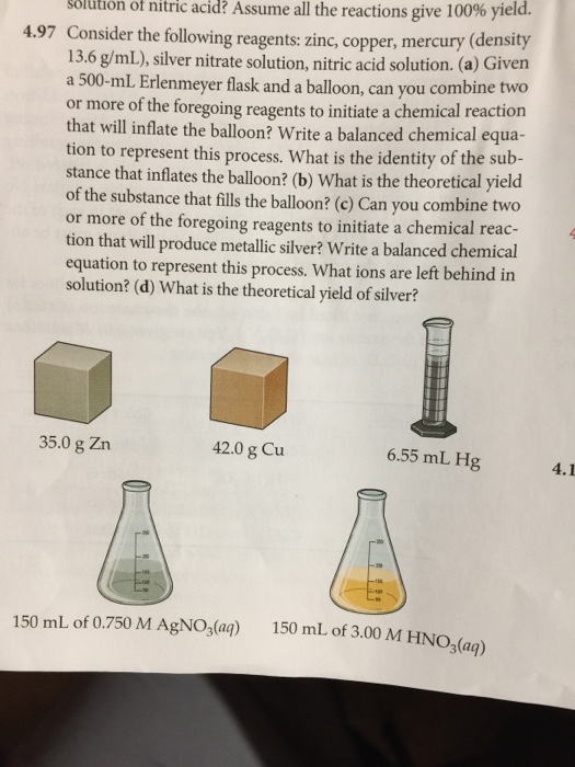 Solved solution of nitric acid? Assume all the reactions