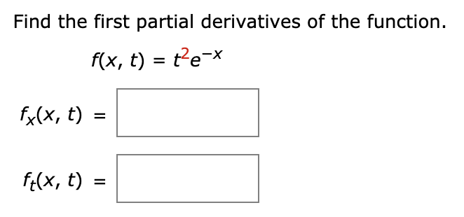 Solved Find the first partial derivatives of the function. | Chegg.com