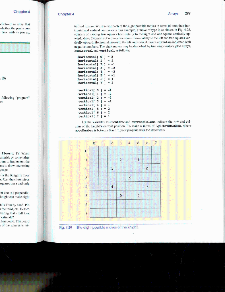 298 Arrays Chapter 4 Use a 20-by-20 array floor that | Chegg.com
