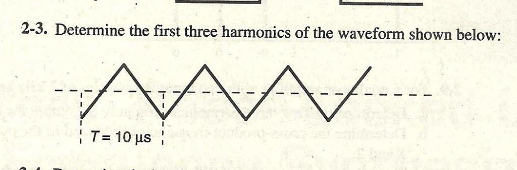 Solved 2-3. Determine the first three harmonics of the | Chegg.com