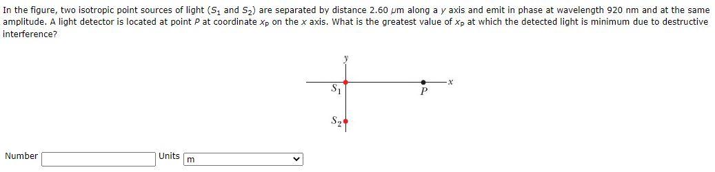 Solved In the figure, two isotropic point sources of light | Chegg.com