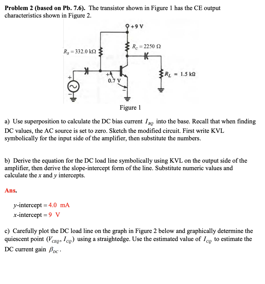 Solved Problem 2 (based on Pb. 7.6). The transistor shown in | Chegg.com