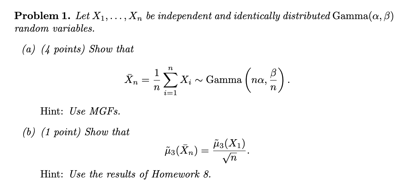 Problem 1. Let X1,…,Xn be independent and identically | Chegg.com