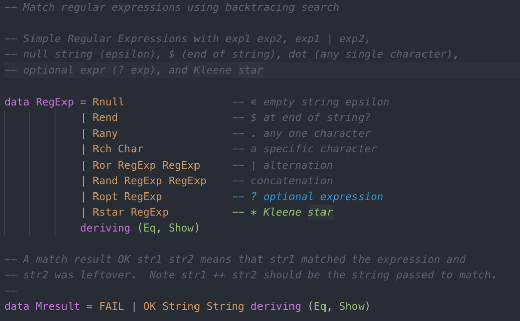 Match regular expressions using backtracing search | Chegg.com