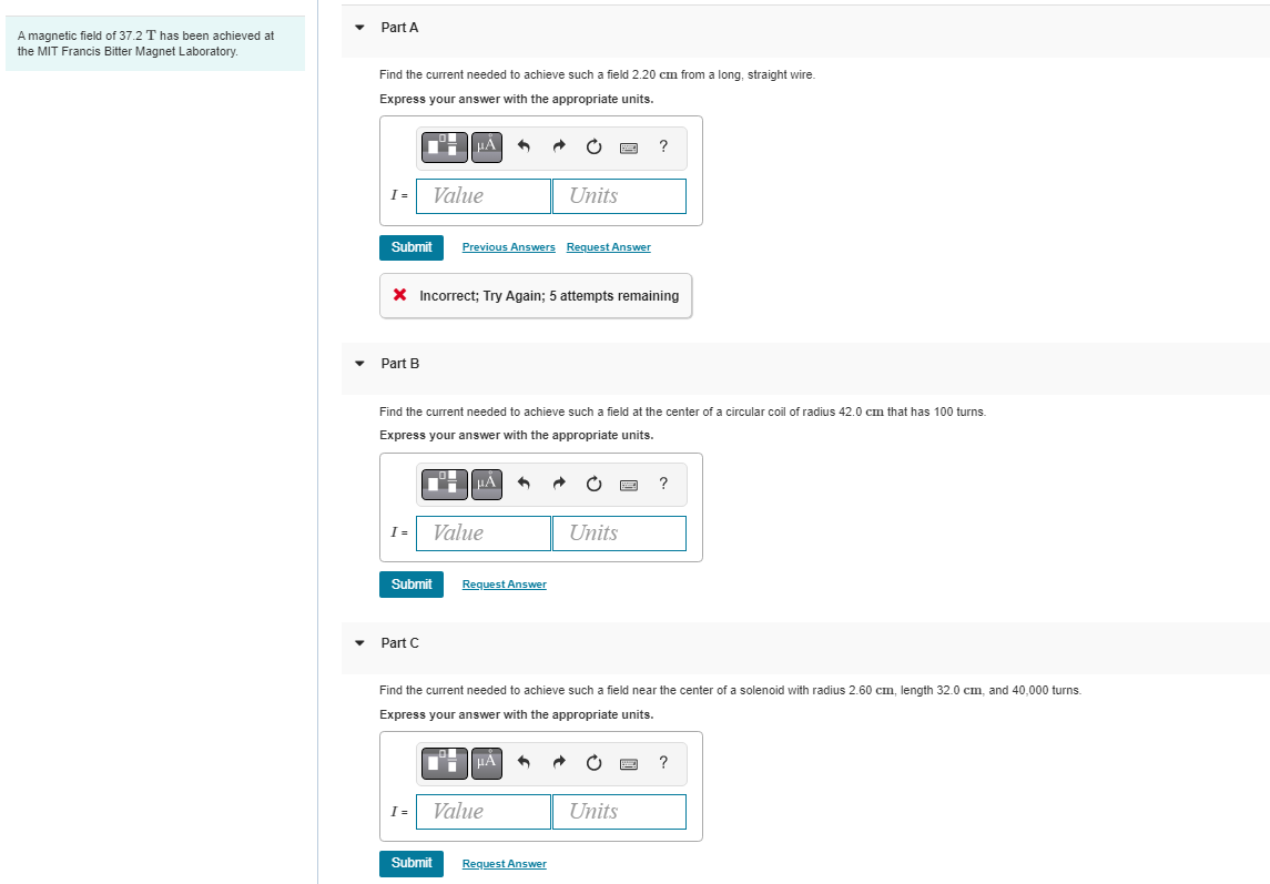 Solved A field of 37.2 T has been achieved at Part