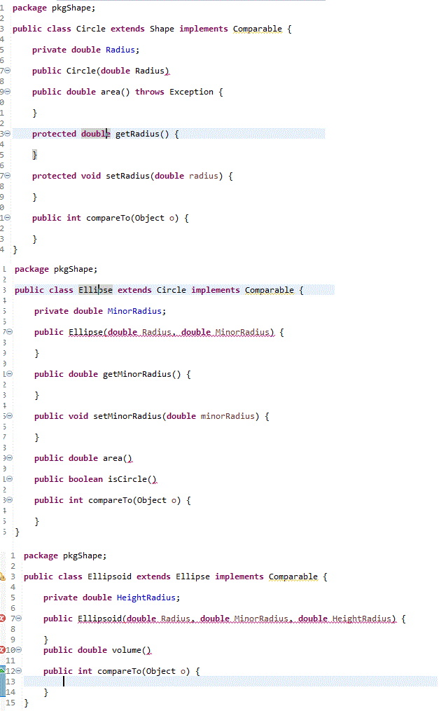 Solved Class Diagram (ALL IN JAVA and I already coded Shape, | Chegg.com