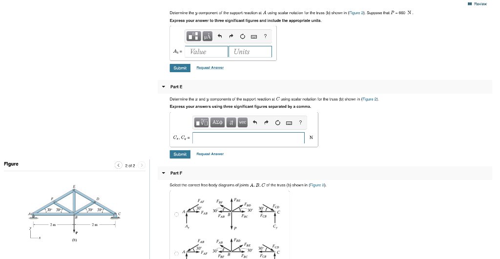 Solved Determine The Y Component Of The Support Reaction Chegg Com