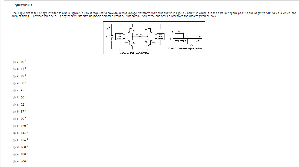 Solved QUESTION 1 The Single-phase Full Bridge Inverter | Chegg.com