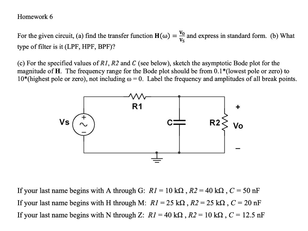 Solved Homework 6 Vo For The Given Circuit A Find The Chegg Com