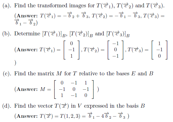 Solved 8 This Problem Is About The Matrix Of A Linear Tr Chegg Com