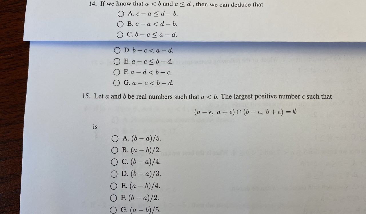 14 If We Know That A B And C D Then We Can Chegg Com