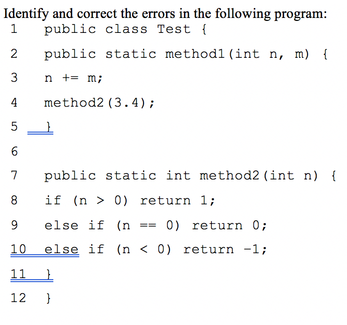 Solved Identify and correct the errors in the following | Chegg.com