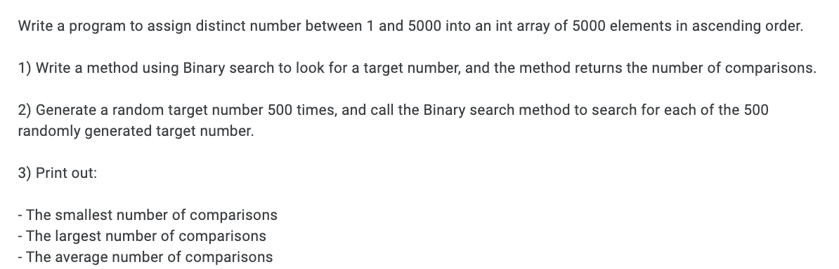 Solved The language is java, Make sure to do everything | Chegg.com
