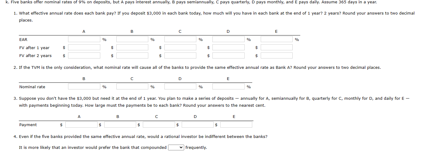 Solved places. with payments beginning today. How large must