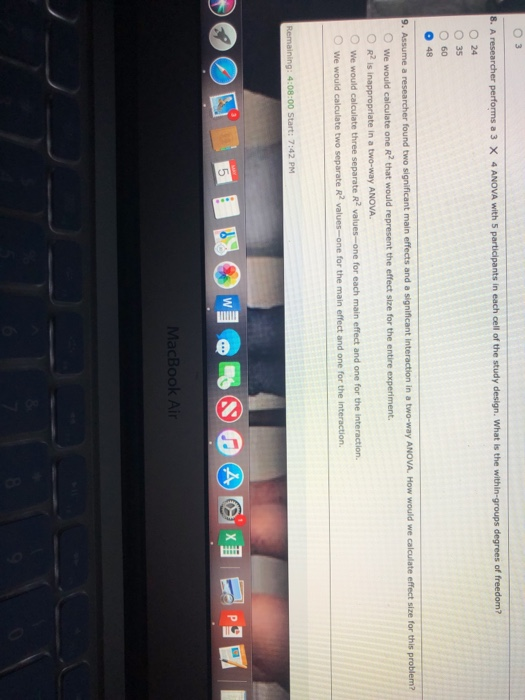 Solved assume a researcher found two significant main | Chegg.com