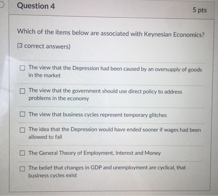 Solved Question 4 5 pts hich of the items below are | Chegg.com