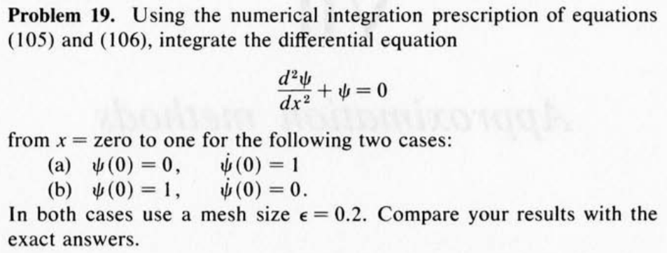 Solved Problem 19. Using the numerical integration | Chegg.com
