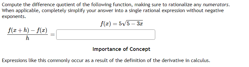 Solved Compute the difference quotient of the following | Chegg.com