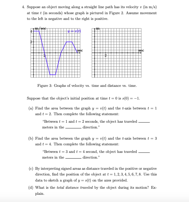 Solved 4. Suppose an object moving along a straight line | Chegg.com