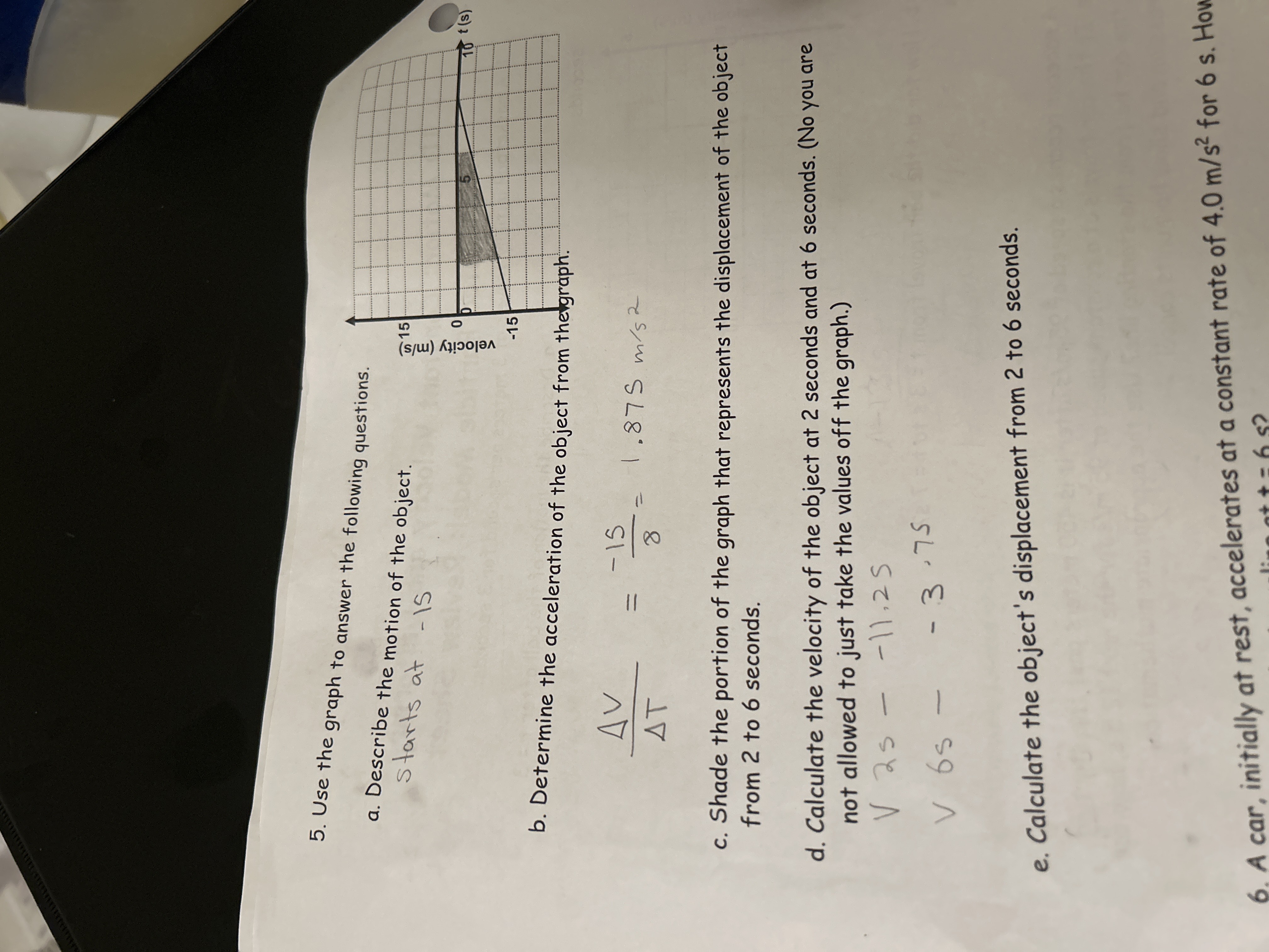 Solved 5. Use the graph to answer the following questions. | Chegg.com