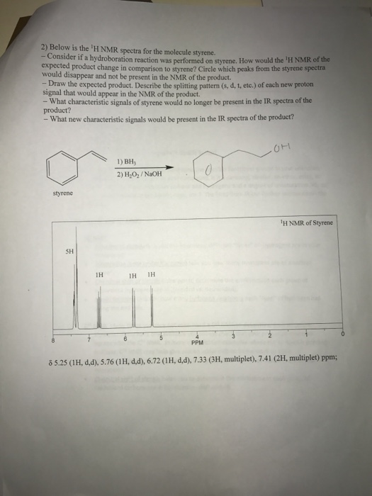 Solved Below is the^1H NMR spectra and the signal data for | Chegg.com