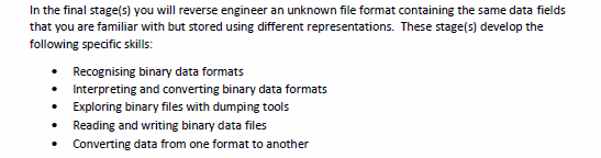 Solved In the final stage(s) you will reverse engineer an | Chegg.com