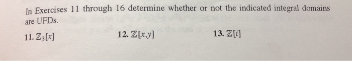 Solved In Exercises 11 through 16 determine whether or not | Chegg.com