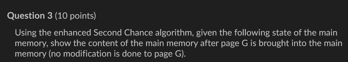 Solved Question 3 (10 points) Using the enhanced Second | Chegg.com