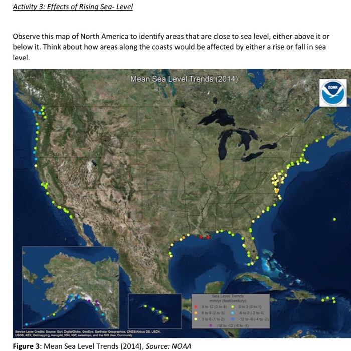 Solved Activity 3: Effects of Rising Sea- Level Observe this | Chegg.com