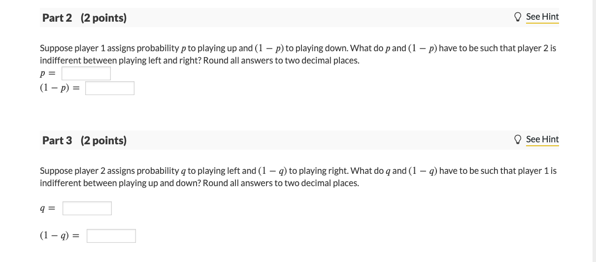 Solved 04 Question (5 points) Player 1 and player 2 are | Chegg.com