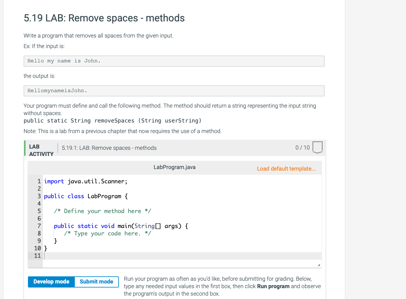 Remove All Whitespace Java