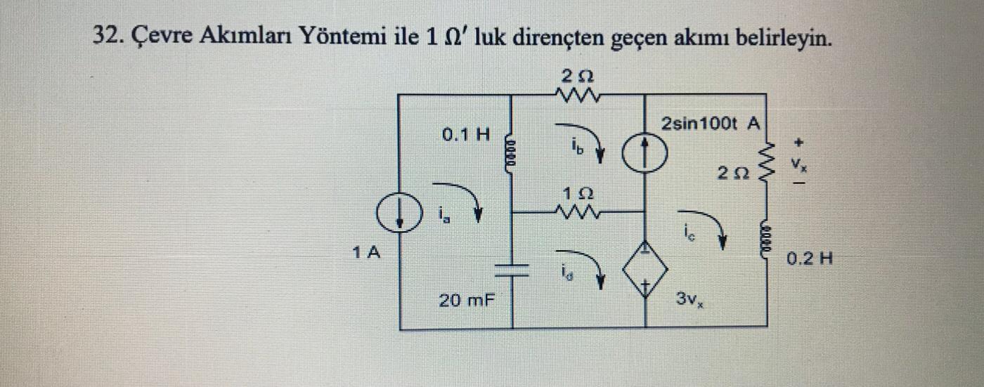 Solved Determine The Current Flowing Through A 1 Ω Resistor 