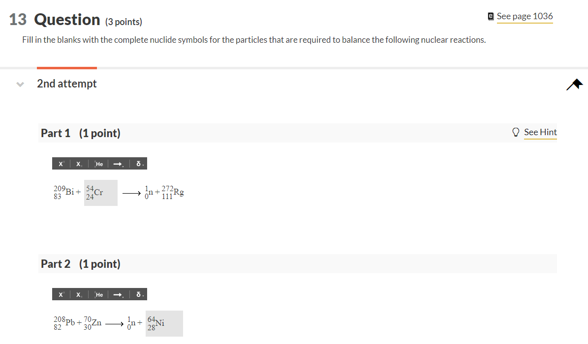 Solved See page 1036 13 Question (3 points) Fill in the | Chegg.com