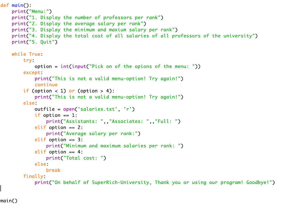 Solved This is my python code so far which makes a text file | Chegg.com